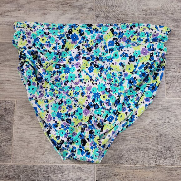 Anne Cole Other - Anne Cole Bikini Bottoms Women's XS Swim 3-Way Blue Floral Tankini Swimsuit NWT